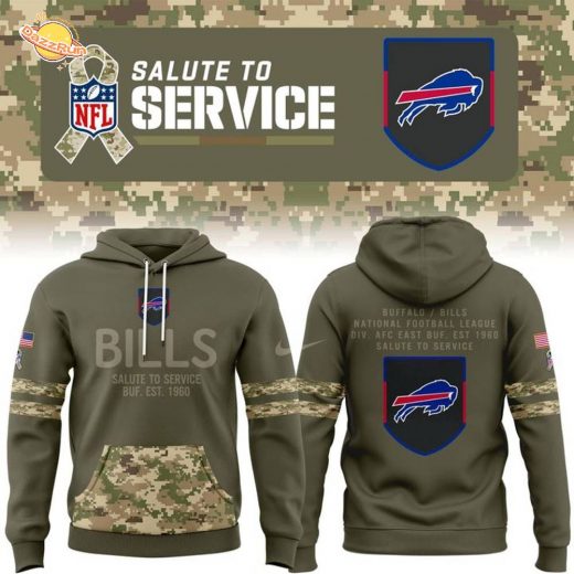 Special New 2025 Salute To Service Buffalo Bills Hoodie