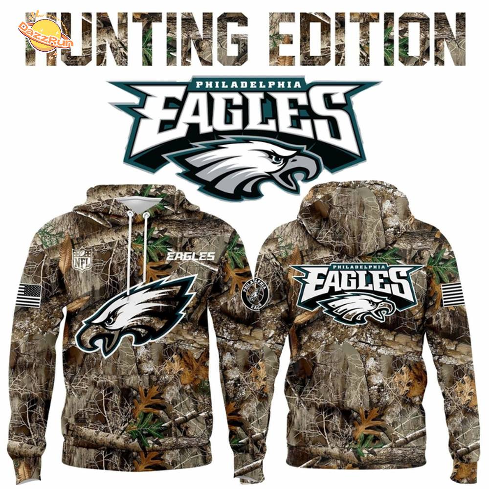 Special edition Philadelphia Eagles Hunting Camo Hoodie 2025 Special edition Philadelphia Eagles Hunting Camo Hoodie 2025