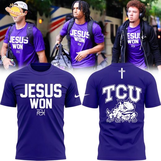 TCU Horned Frogs football x Jesus Won Limited Edition Tshirt 2025