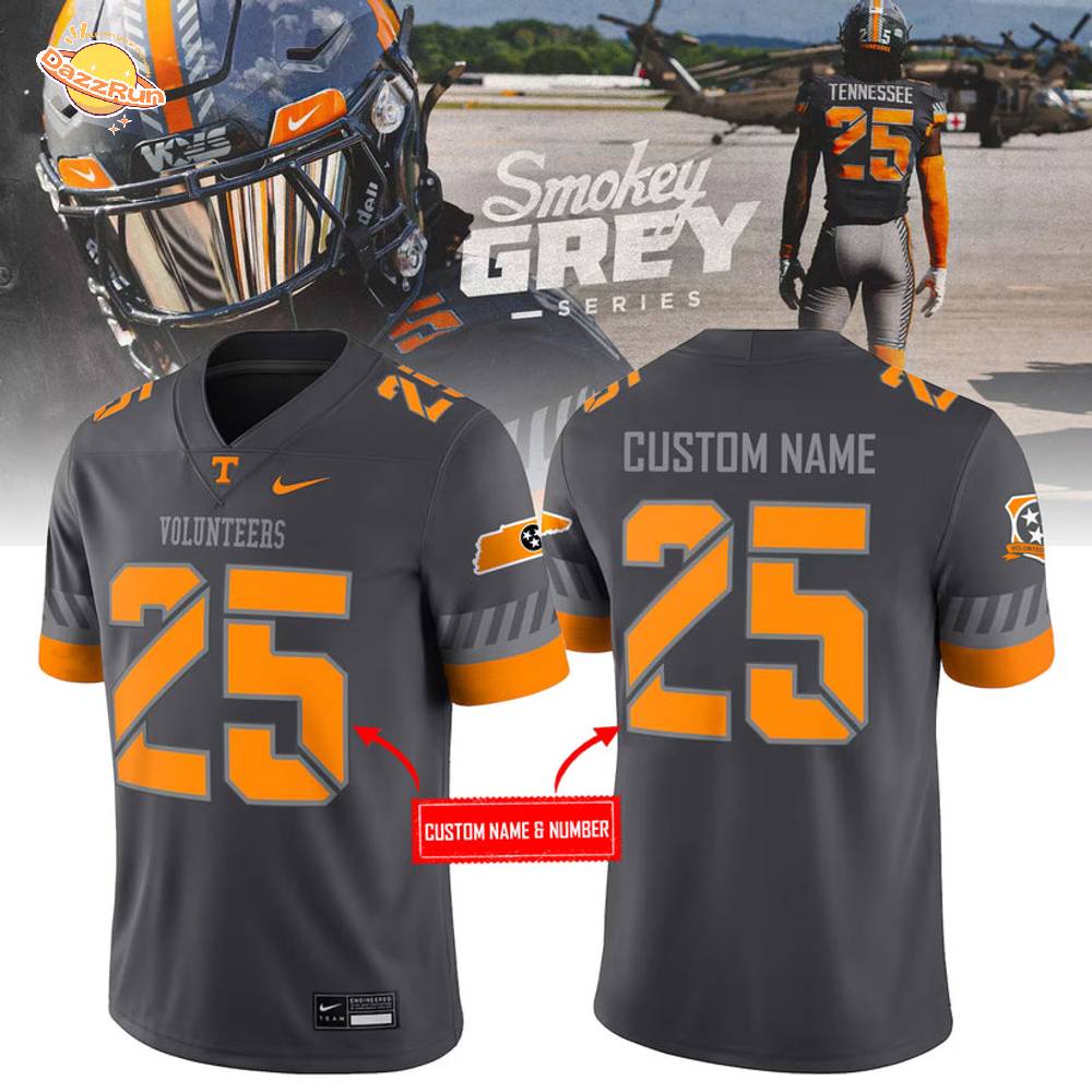 Tennessee Football Smokey Grey Series Uniform 2025 Jersey Tennessee Football Smokey Grey Series Uniform 2025 Jersey