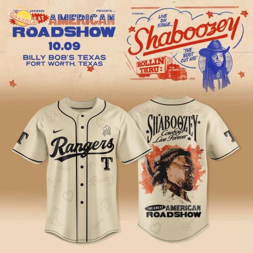 Texas Rangers X Shaboozey – The Great American Roadshow 2025 Merch