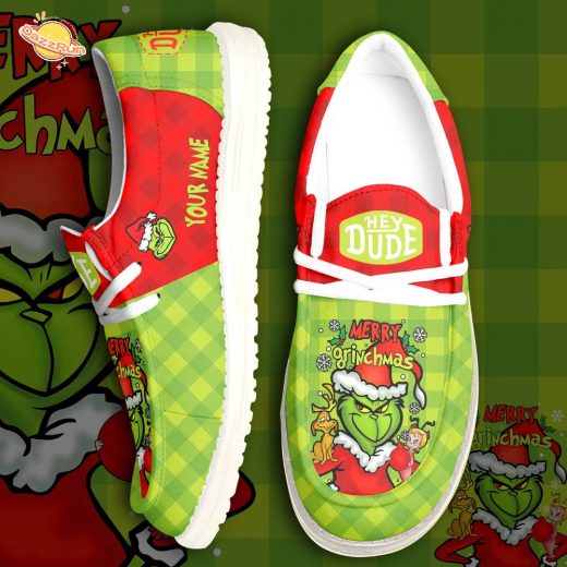 The Grinch Personalized Hey Dude Shoes For Men And Women
