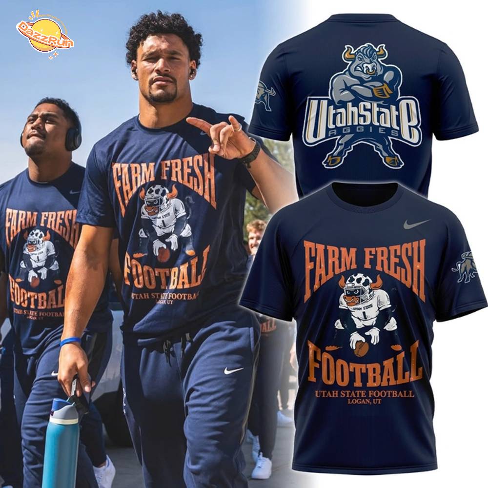 Utah State Football "Farm Fresh" New T-shirt 2025 Utah State Football "Farm Fresh" New T-shirt 2025