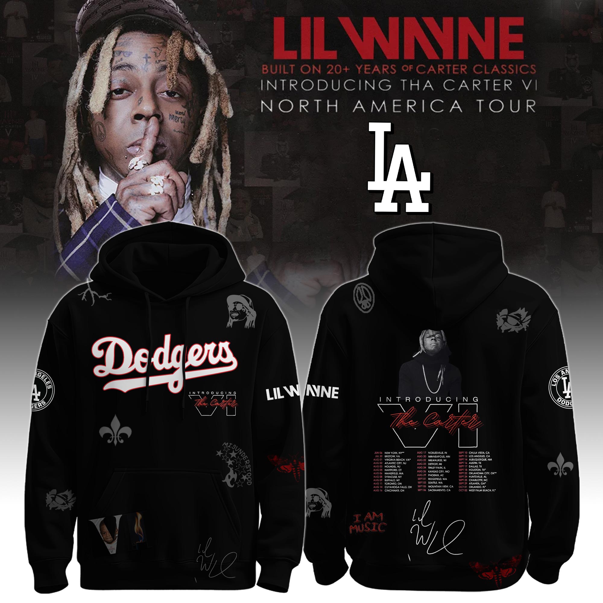 LAD x Lil Wayne: Tha Carter VI North America Hoodie 2025 Limited Edition LAD x Lil Wayne: Tha Carter VI North America Hoodie 2025 Limited Edition
