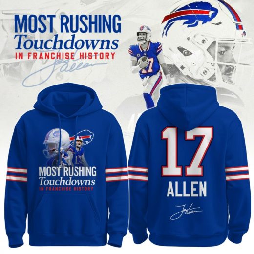 Allen #17 Most Rushing Touchdowns in Franchise History Hoodie