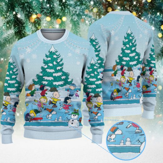 Snoopy And Friends Snow Christmas Knitted Sweater