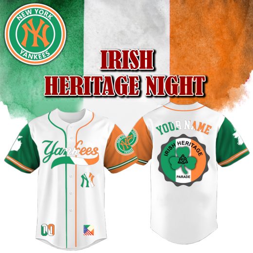 New York Yankees x Irish American Heritage Night-3D Baseball Jersey
