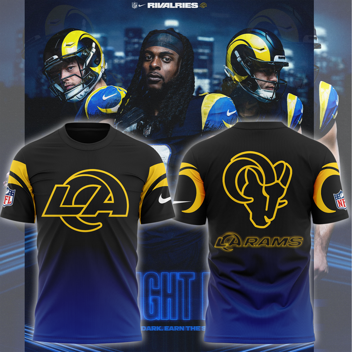 Los Angeles Rams 2025 NFL Rivalries Midnight Mode T-shirt Los Angeles Rams 2025 NFL Rivalries Midnight Mode T-shirt