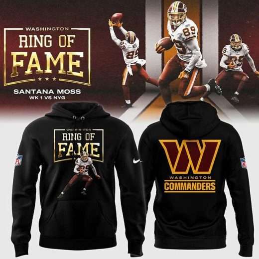 Washington Commanders Santana Moss Ring Of Fame Hoodie