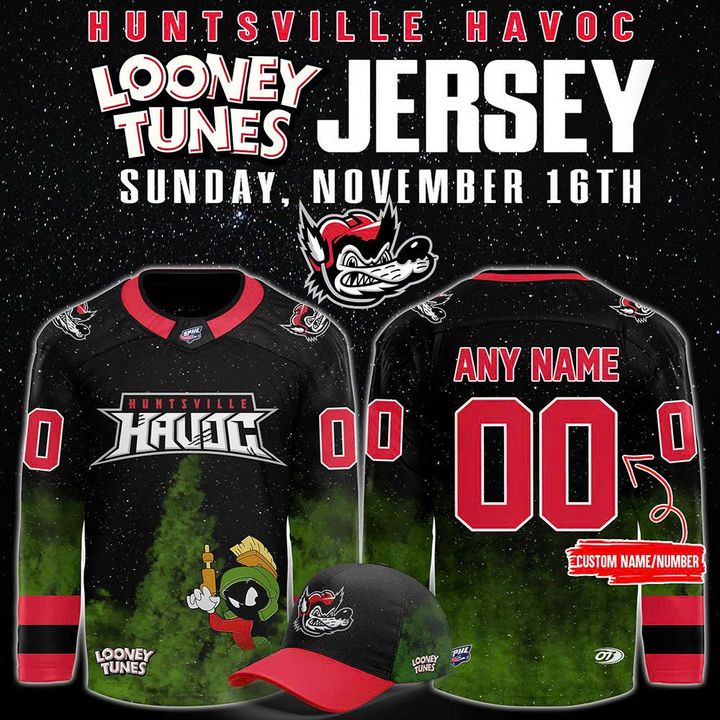 Limited Edition Huntsville Havoc x Looney Tunes Jersey 2025 Limited Edition Huntsville Havoc x Looney Tunes Jersey 2025