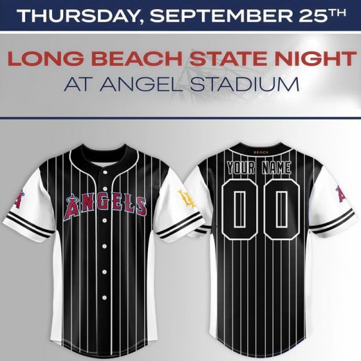 Los Angeles Angels 2025 Long Beach State Night Jersey