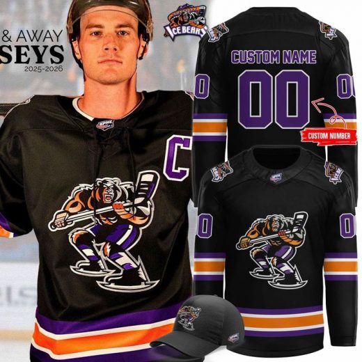 Limited Edition Knoxville Ice Bear Hockey Jersey 2025-2026 (Black)