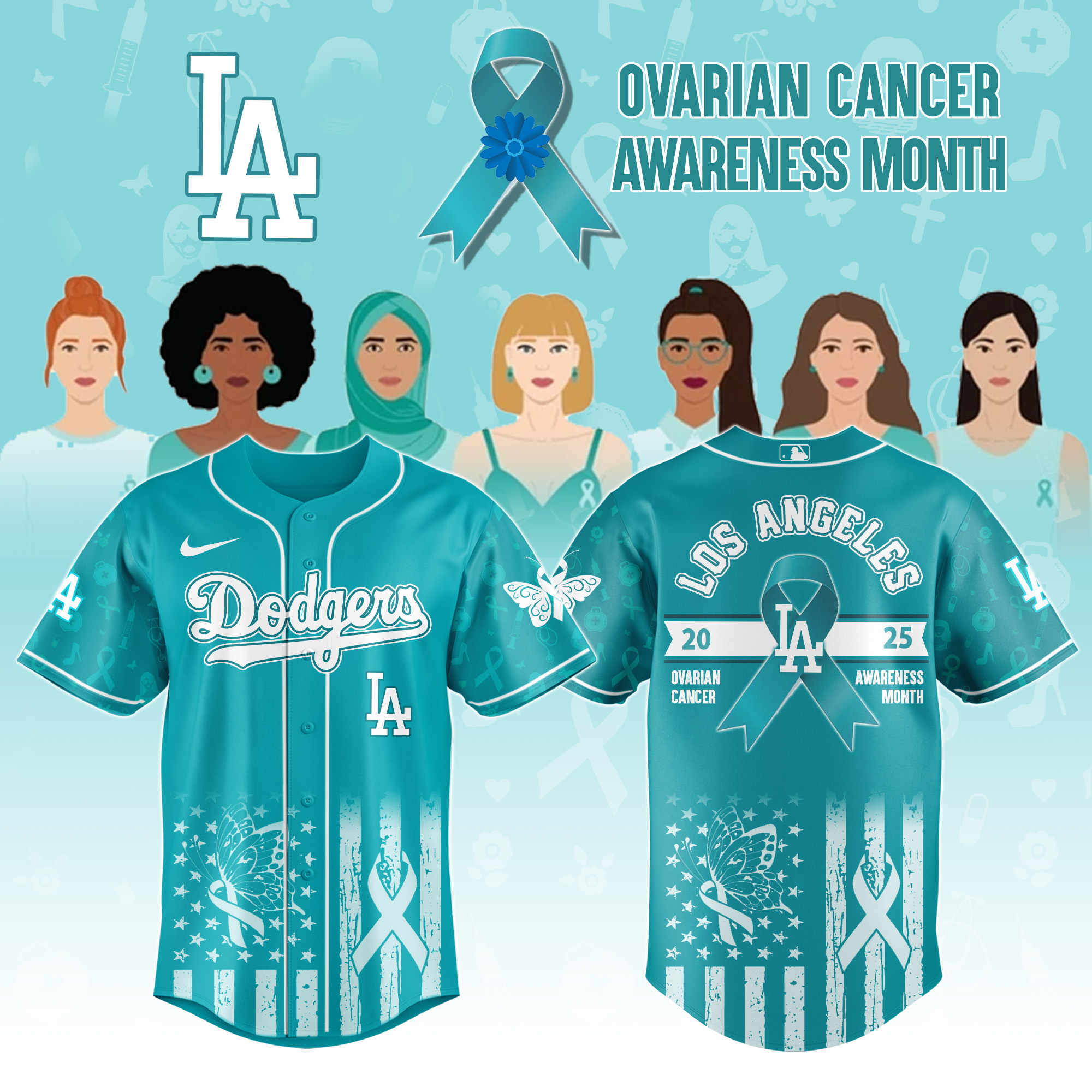 LAD x Ovarian Cancer Awareness Month Special Edition Jersey LAD x Ovarian Cancer Awareness Month Special Edition Jersey