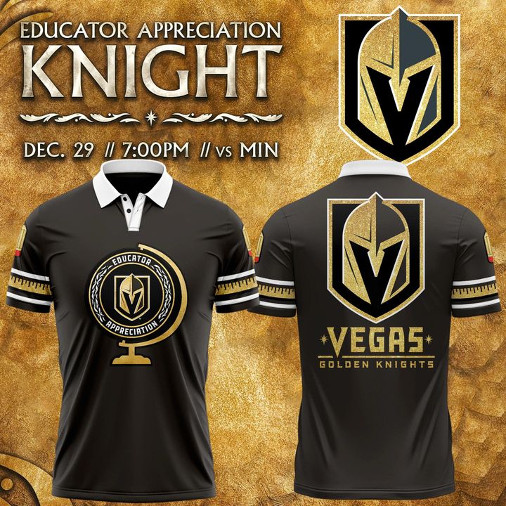 Vegas Golden Knights 2025 Educator Appreciation Night Polo Vegas Golden Knights 2025 Educator Appreciation Night Polo