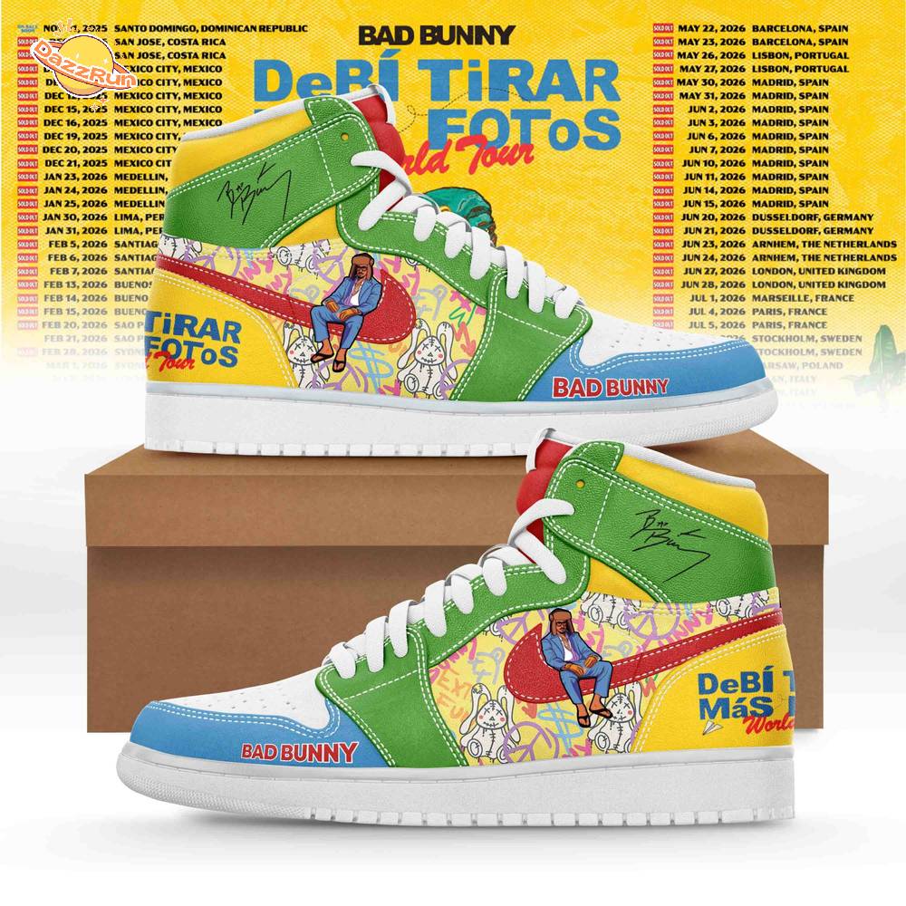 Bad Bunny – Debí Tirar Más Fotos World Tour AJ1 Shoes1 Bad Bunny – Debí Tirar Más Fotos World Tour AJ1 Shoes1