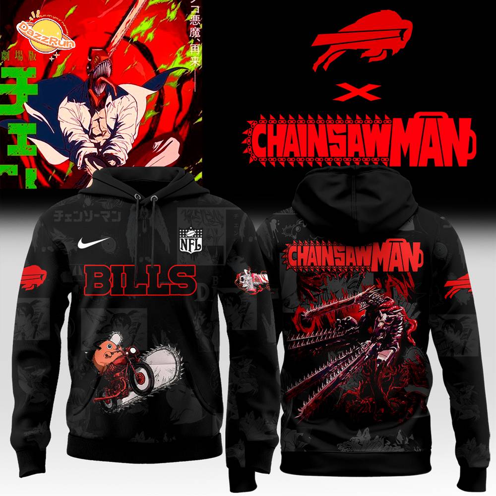 Bills x Chainsaw Man Hoodie Bills x Chainsaw Man Hoodie