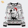 Cat Riding A Dinosaur Christmas Ugly Sweat