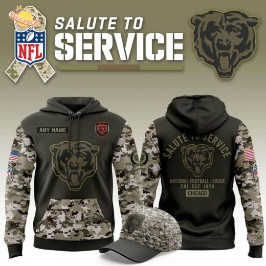 Chicago Bears ” Saluteto Service ” 2025 Hoodie(Custom)