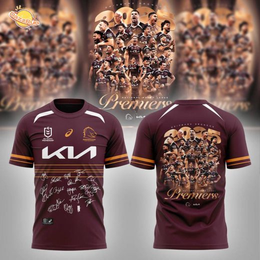 B.Broncos NRL Finals 2025 Champions Signature Combo Shirt