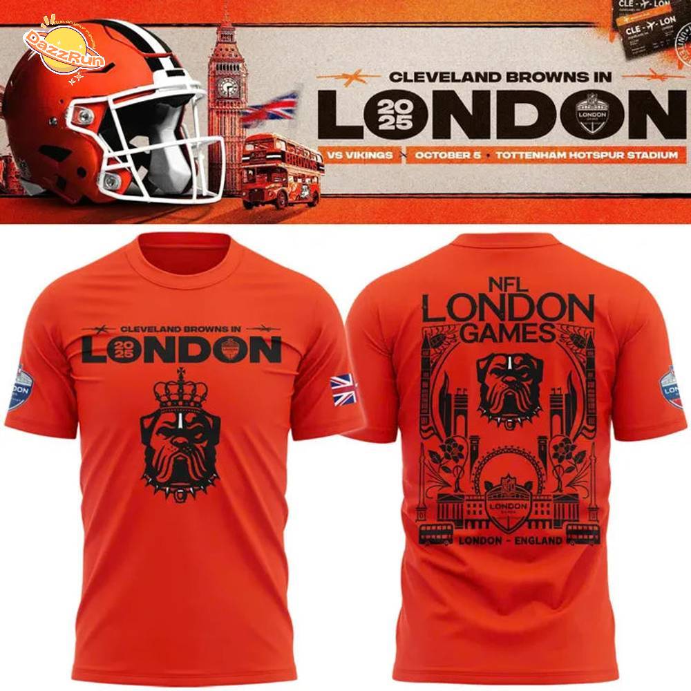 Cleveland Browns 2025 London Game Limited T-shirt Cleveland Browns 2025 London Game Limited T-shirt