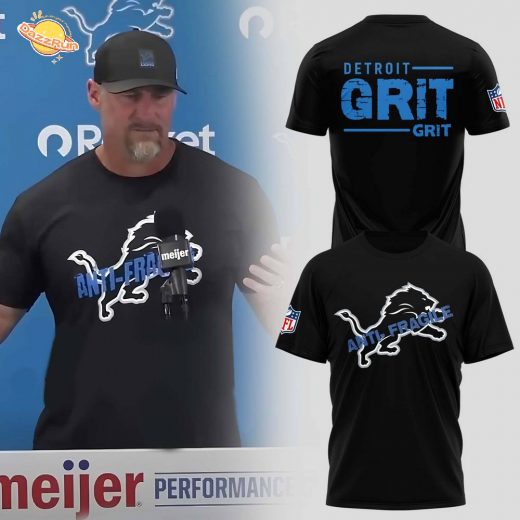 FDan Campbell Detroit Lions Anti- Fragile Black Tshirt