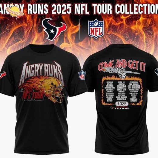 Houston Texans x ANGRY RUNS 2025 NFL TOUR COLLECTION T-shirt