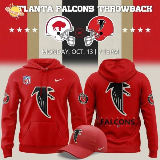 Limited Edition Atlanta Falcons 2025 Classic Logo Hoodie-RED