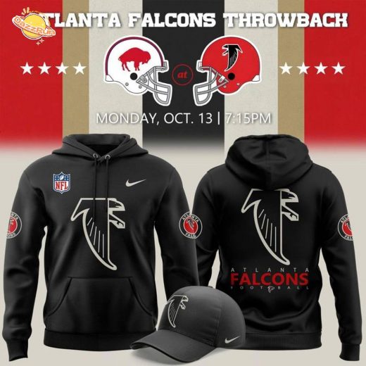 Limited Edition Atlanta Falcons 2025 Classic Logo Hoodie-black
