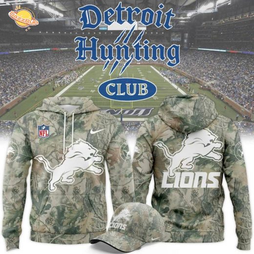 Limited Edition Detroit Lions Hunting New 2025-26 Hoodie