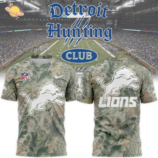 Limited Edition Detroit Lions Hunting New 2025-26 T-Shirt