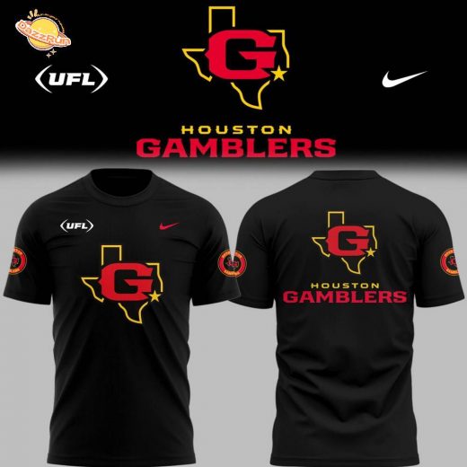 Limited Edition Houston Gamblers Football Black TShirt