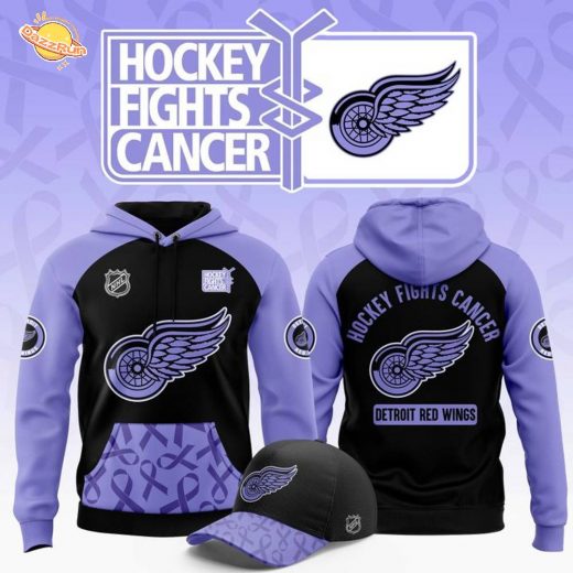 Limited Editions Detroit Red Wings Hockey Fights Cancer 2025 Hoodie