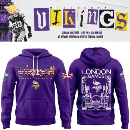 Minnesota Vikings 2025 NFL London game Hoodie