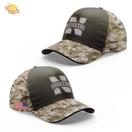 Nebraska Cornhuskers football Nike Olive/Camo 2025 Salute To Service Hoodie