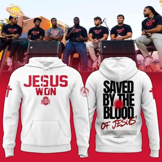 Ohio State Buckeyes Jesus Won White Hoodie