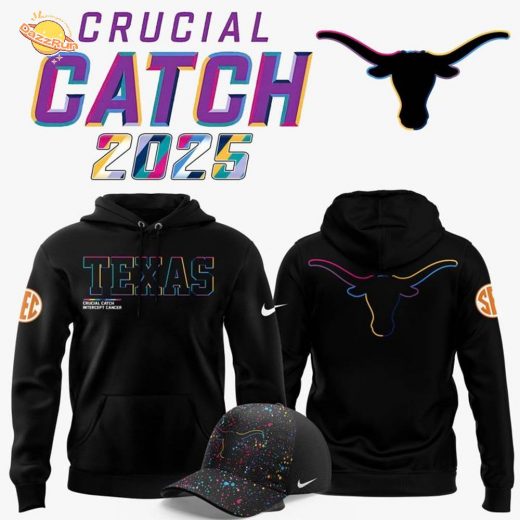 Texas Longhorns Football 2025 Crucial Catch Hoodie