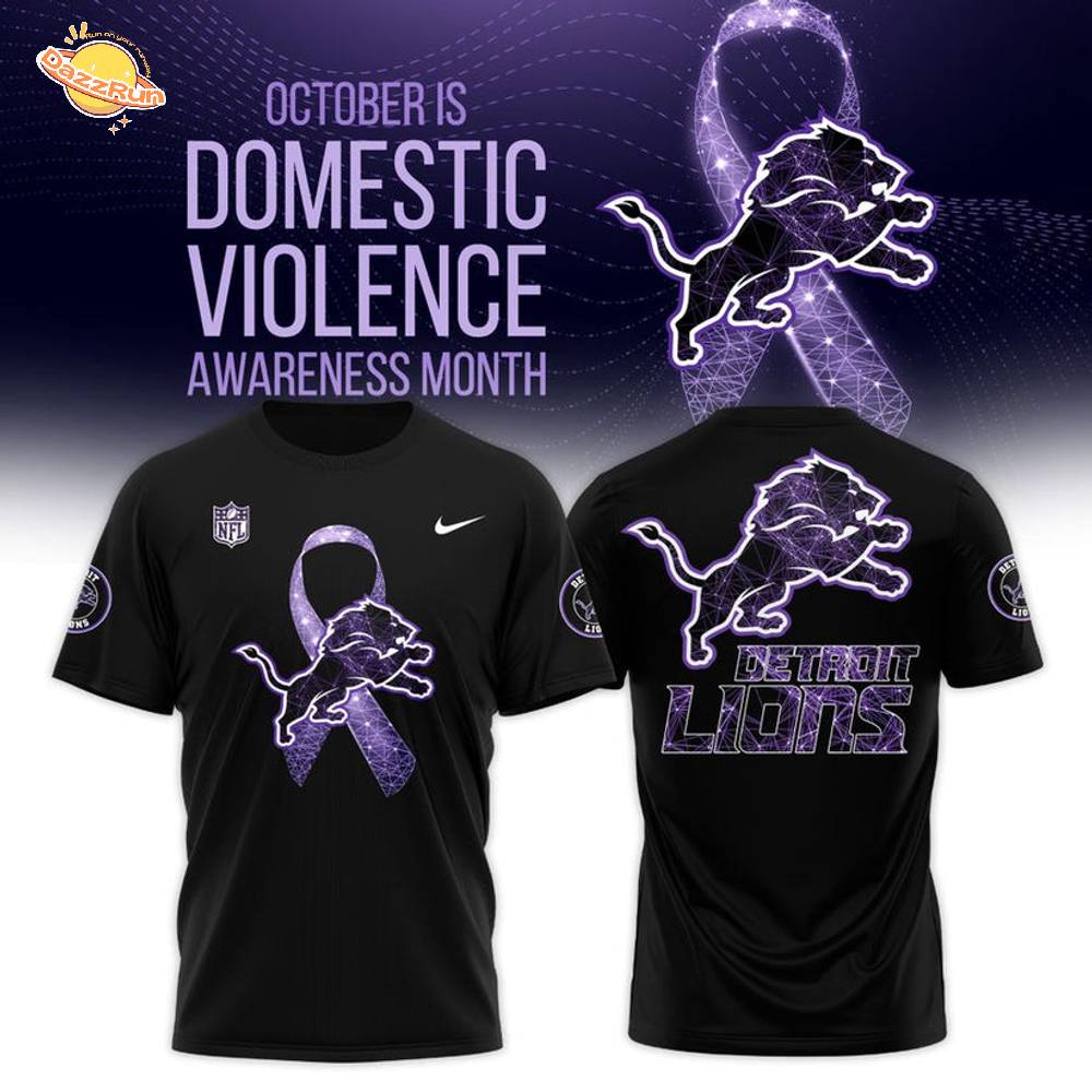 Detroit Lions Domestic Violence Awareness Month Tee Detroit Lions Domestic Violence Awareness Month Tee