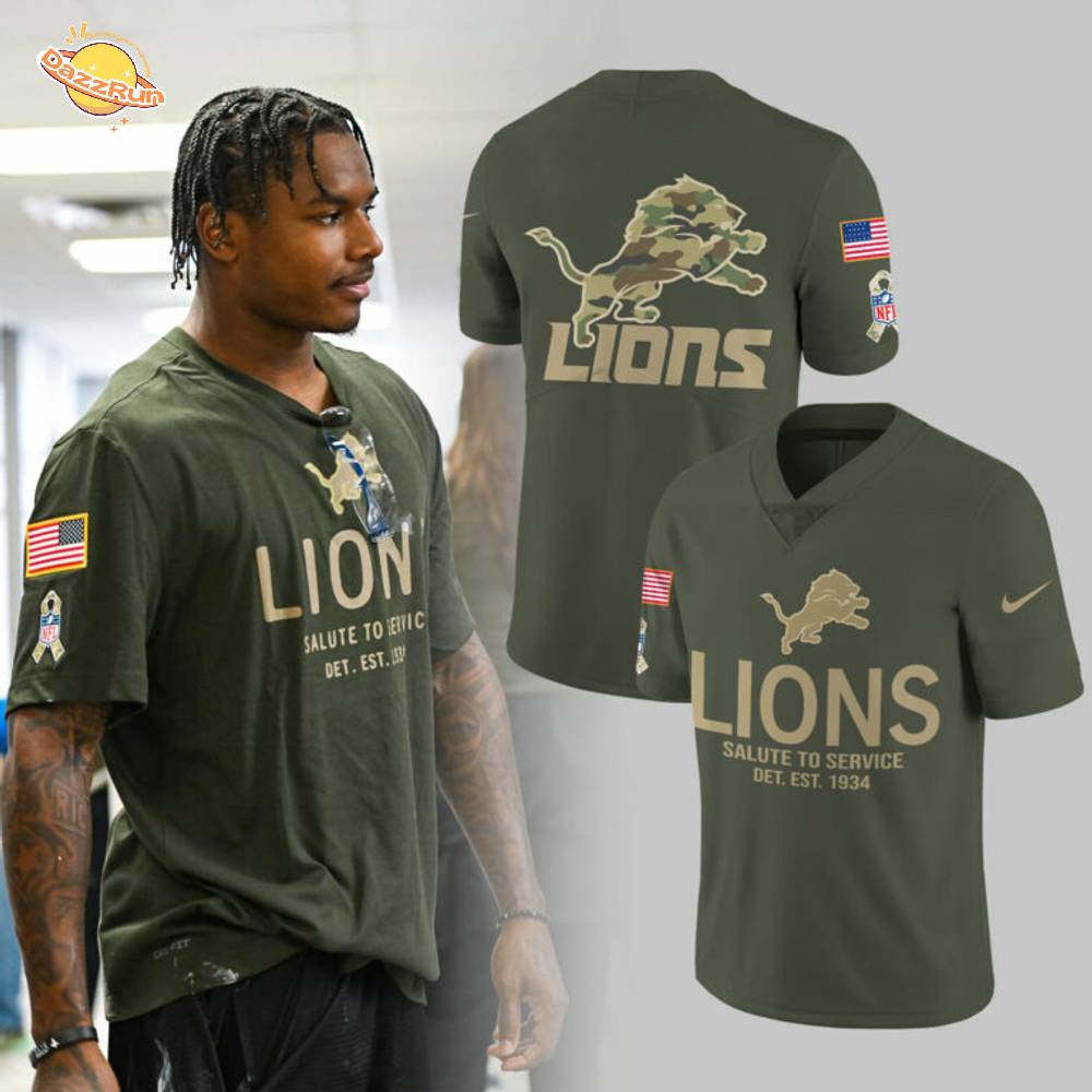 Detroit Lions Salute to Service 2025 Jersey Detroit Lions Salute to Service 2025 Jersey