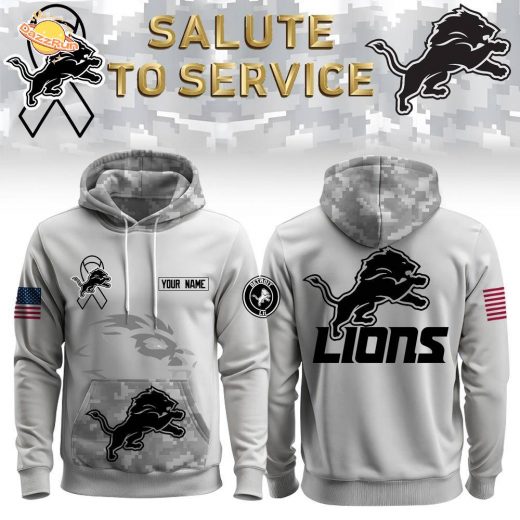 Detroit Lions x Salute to Service 2025-3D Unisex Hoodie
