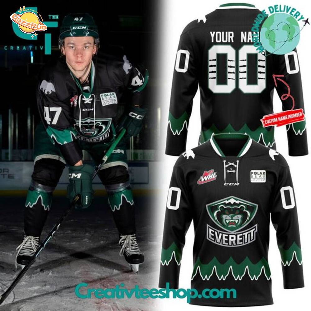 Everett Silvertips Nightmare New 2025 Custom Hockey Jersey Everett Silvertips Nightmare New 2025 Custom Hockey Jersey