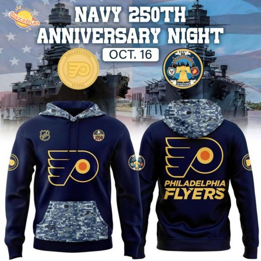 Exclusive Philadelphia Flyers x Navy 250th Anniversary Night Hoodie