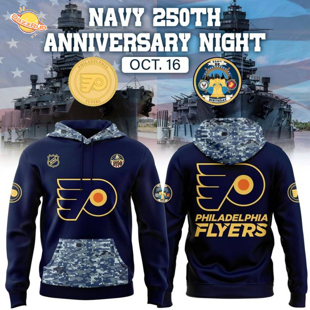Exclusive Philadelphia Flyers x Navy 250th Anniversary Night Hoodie Exclusive Philadelphia Flyers x Navy 250th Anniversary Night Hoodie