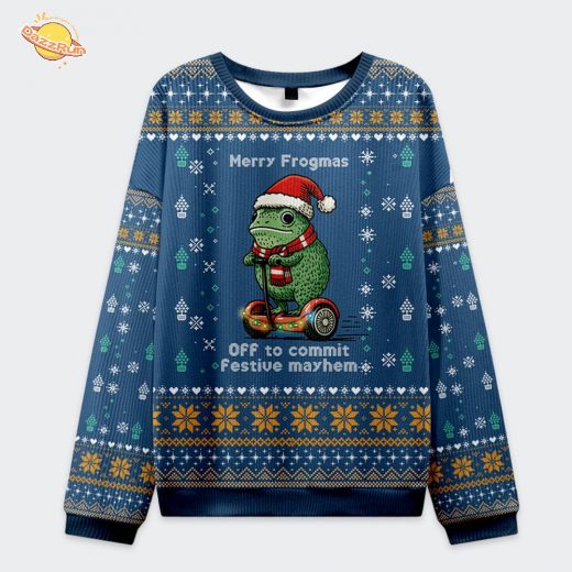 Funny Frogmas Mischief Ugly Sweat