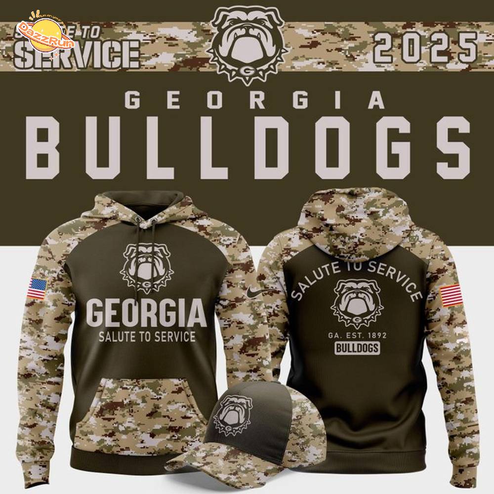 Georgia Football Olive/camo 2025 Salute To Service Hoodie Georgia Football Olive/camo 2025 Salute To Service Hoodie