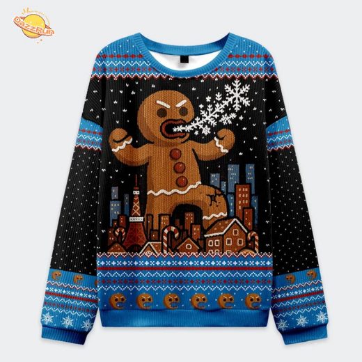 Gingerbread Monster Christmas Ugly Sweat
