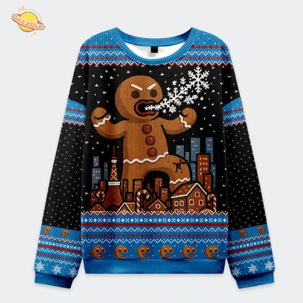 Gingerbread Monster Christmas Ugly Sweat Gingerbread Monster Christmas Ugly Sweat