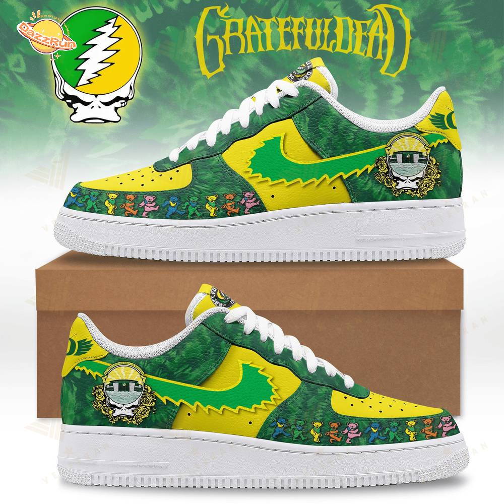 Greateful Dead Oregon Duck Grateful Ducks Nike Air Force One Shoes Greateful Dead Oregon Duck Grateful Ducks Nike Air Force One Shoes
