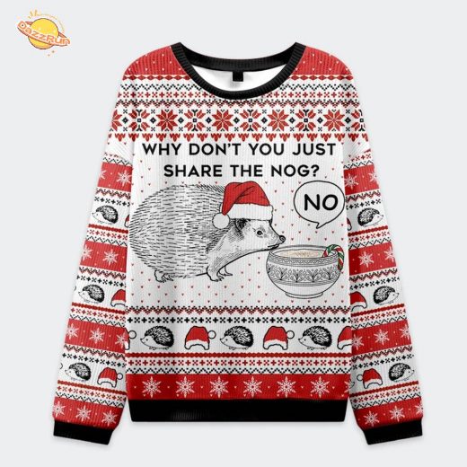 Hedgehog Rejection Christmas Ugly Sweat