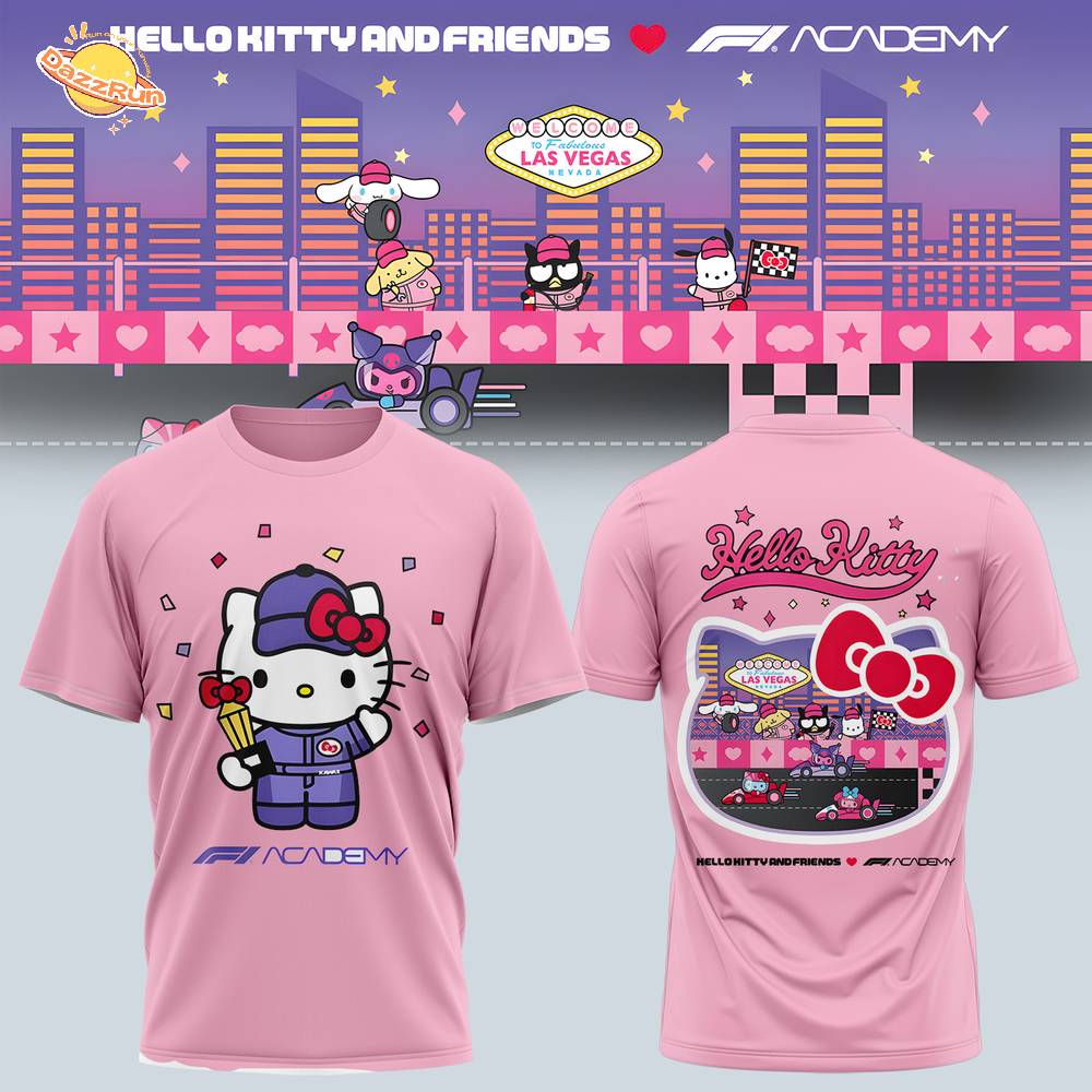 Hello Kitty And Friends x F1 Academy New Pink Shirt Hello Kitty And Friends x F1 Academy New Pink Shirt