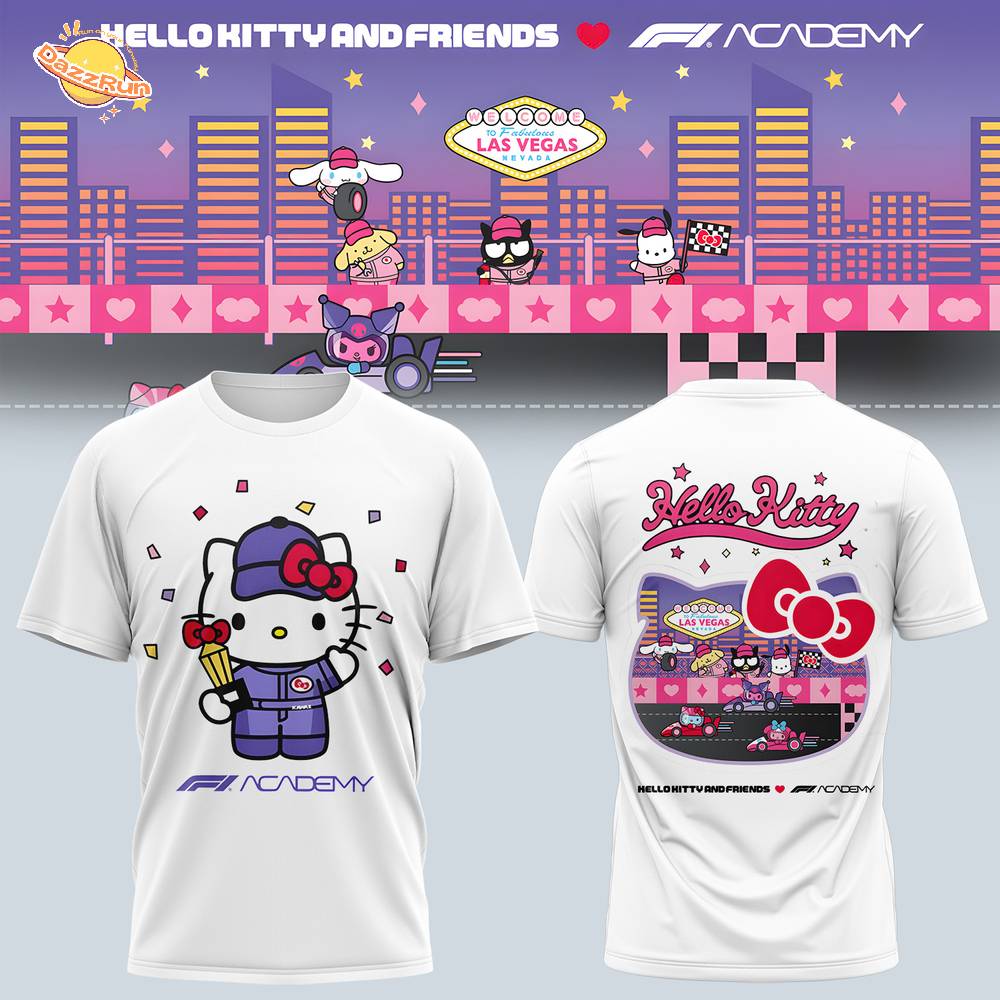 Hello Kitty And Friends x F1 Academy New White Shirt Hello Kitty And Friends x F1 Academy New White Shirt